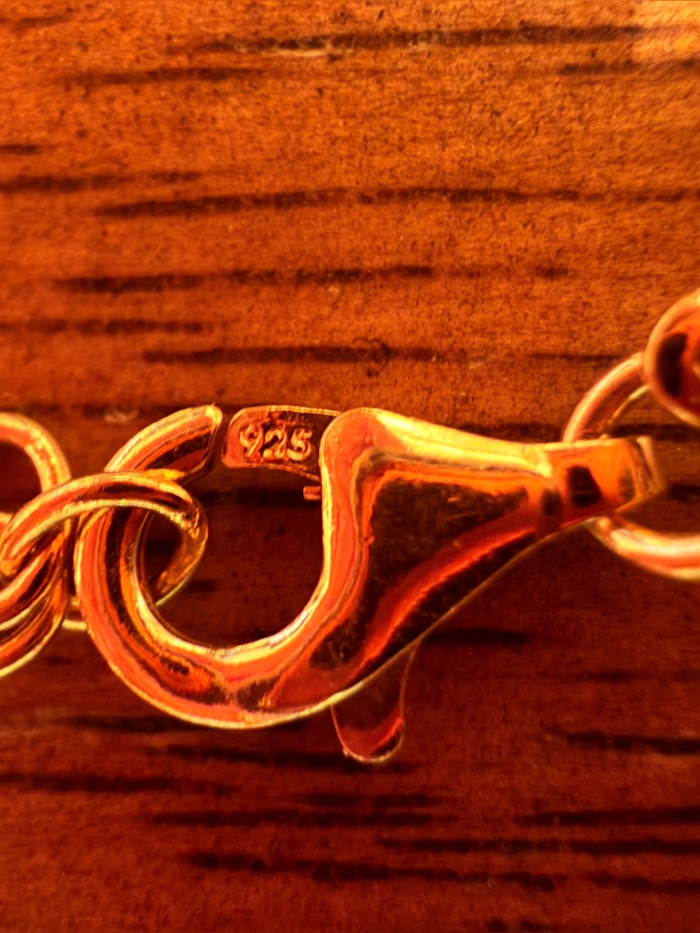 18K Gold Over Sterling Silver Orange AA Sapphire & Diamond Bracelet 7.25β - Picture 4 of 12